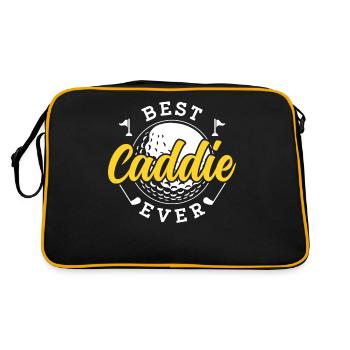Best Golf Caddy Ever Golfing Golfer - Retro Bag - black/gold - Back