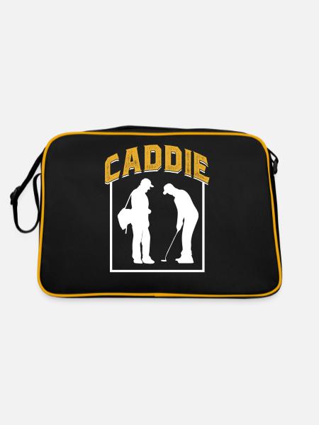 Caddy Profession Golf Golfing Golfer - Retro Bag - black/gold - Back
