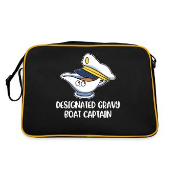 Gravy Boat Captain Thanksgiving Gift - Retro Bag - black/gold - Back