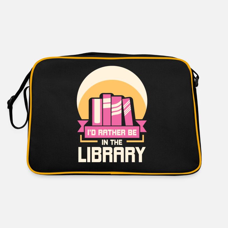 Je préférerais être dans la bibliothèque Livres Sac Retro