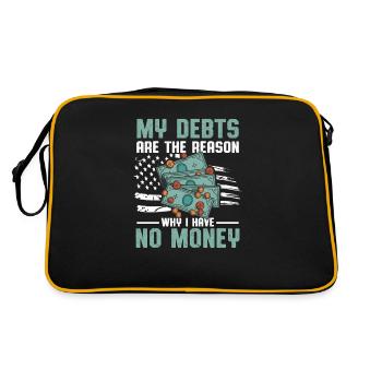Debt American Money Financial Credit Credit - Retro Bag - black/gold - Back