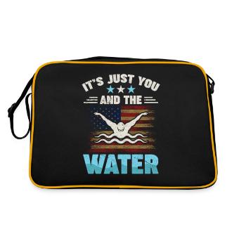 Schwimmtrainer Wassersporttrainer - Retro Tasche - Schwarz/Gold - Hinten