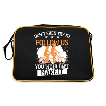 Bicycle Tandem Two-seater Cycling Cycling - Retro Bag - black/gold - Back