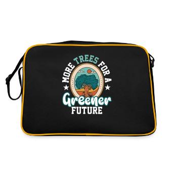 Bäume Umweltbewusstsein Earth Day Baumzüchter - Retro Tasche - Schwarz/Gold - Hinten