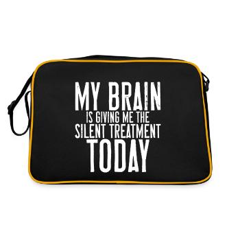 My Brain Is Giving Me The Silent Treatment Today - Retro Bag - black/gold - Back