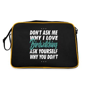 Don’t Ask Me - Cadeau d’observation des oiseaux - Sac Retro - noir/or - Dos