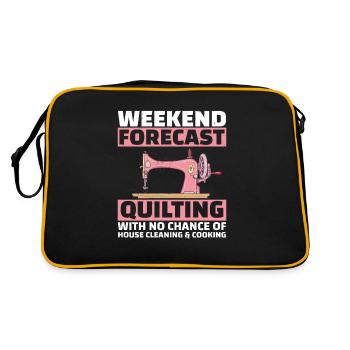 Weekend Forecast Art amusant pour les amateurs de - Sac Retro - noir/or - Dos
