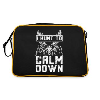 Je chasse le cerf pour se calmer - Sac Retro - noir/or - Dos