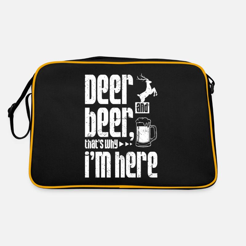 Cerf et bière, c’est pourquoi je suis ici Sac Retro