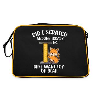 Ai-je gratté quelqu’un aujourd’hui cadeau de chat - Sac Retro - noir/or - Dos