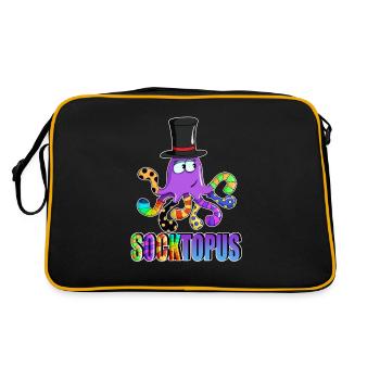 Socktopus Eight Tentacles Colorful for future - Retro Tasche - Schwarz/Gold - Hinten