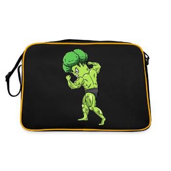 Broccoli Fitness Gym Motivation - Retro Bag - black/gold - Back