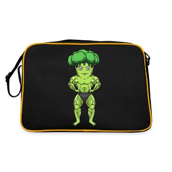 Brocoli Fitness Gym Motivation - Sac Retro - noir/or - Dos