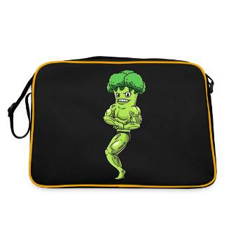 Brocoli Fitness Gym Motivation - Sac Retro - noir/or - Dos