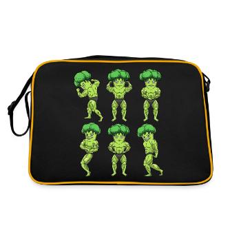 Brocoli Fitness Gym Motivation - Sac Retro - noir/or - Dos