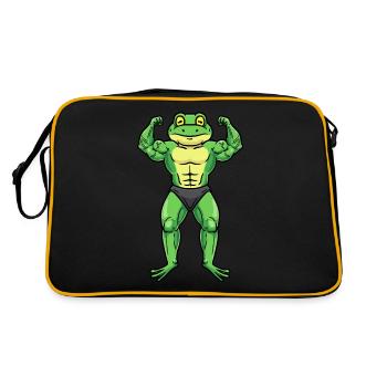 Frog Fitness Gym Motivation - Sac Retro - noir/or - Dos