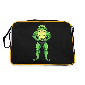 Frog Fitness Gym Motivation - Sac Retro - noir/or - Dos