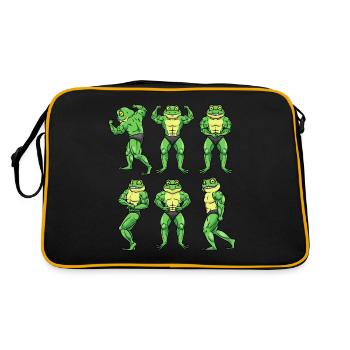 Frog Fitness Gym Motivation - Sac Retro - noir/or - Dos