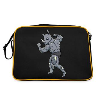 Rhino Fitness Gym Motivation - Sac Retro - noir/or - Dos