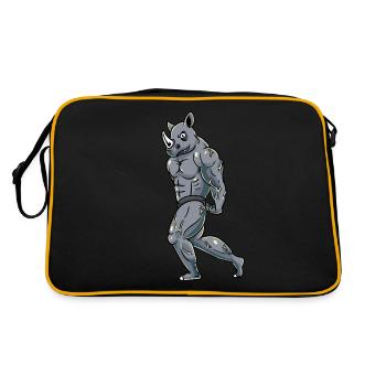 Rhino Fitness Gym Motivation - Sac Retro - noir/or - Dos