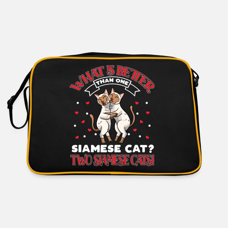 Siamese cat lovers Retro Bag