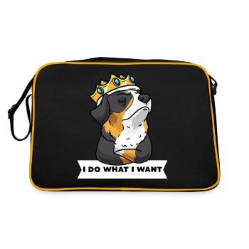 Bouvier Bernois, chien de montagne bernois têtu - Sac Retro - noir/or - Dos