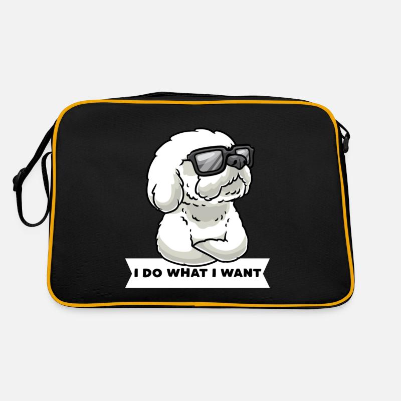 Stur Bichon Frisé Hund Gelockter Bichon Retro Tasche