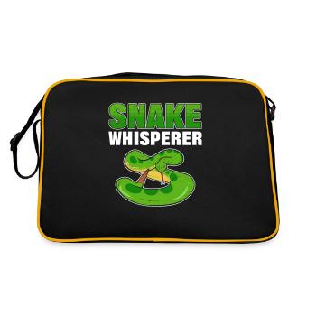 Snake Whisperer Snake Owner - Retro Tasche - Schwarz/Gold - Hinten