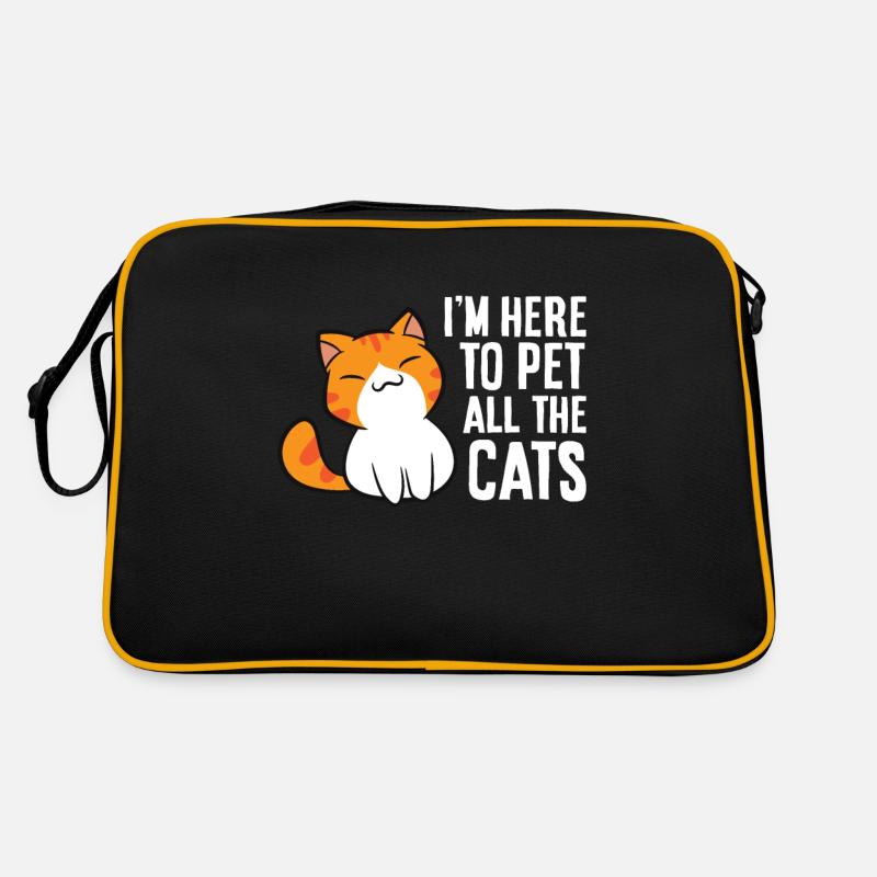 Je suis là pour caresser tous les chats Sac Retro