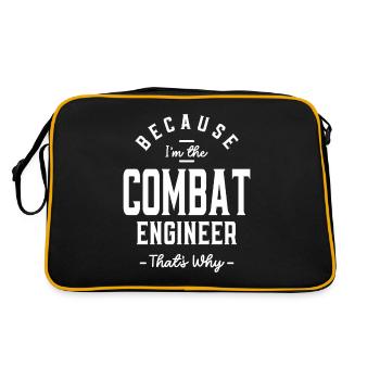 Combat Engineer Job Title Profession - Retro Bag - black/gold - Back