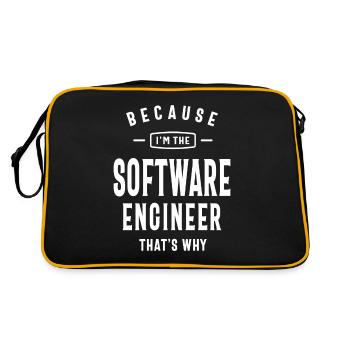 Software Engineer Job Title Profession - Retro Bag - black/gold - Back