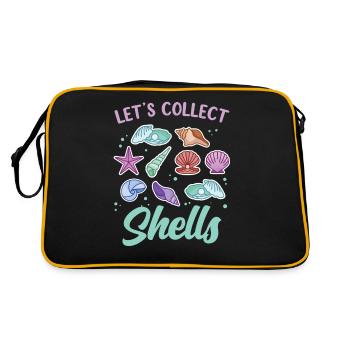 Let's Collect Shells Shell Shell Collector - Retro Bag - black/gold - Back