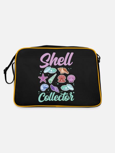 Shell collectors Mussel collectors collect mussels - Retro Bag - black/gold - Back