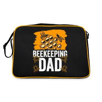 Beekeeper Papa Honey Bee Beekeeping - Retro Bag - black/gold - Back