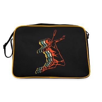 Badminton - Retro Tasche - Schwarz/Gold - Hinten