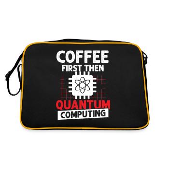 Qubit de physique quantique - Sac Retro - noir/or - Dos