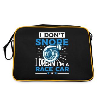 I don't snore Funny snoring - Retro Bag - black/gold - Back