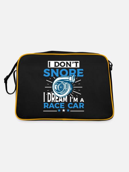 I don't snore Funny snoring - Retro Bag - black/gold - Back
