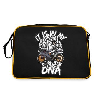 Motorcycle Lifestyle / Motorrad / Motorräder biker - Retro Tasche - Schwarz/Gold - Hinten