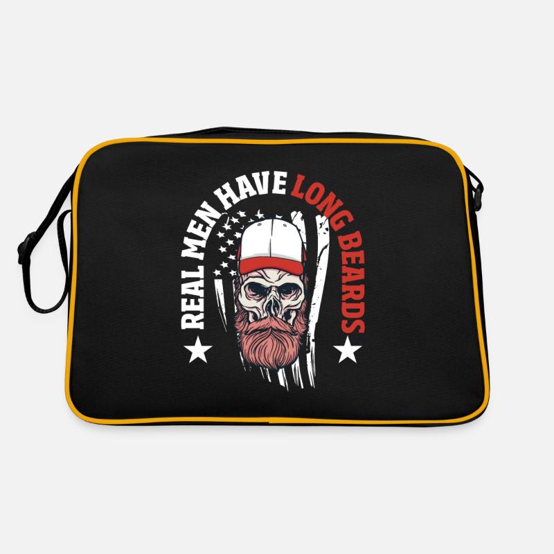 Long Beards Moustache Patriotic Goatee B Retro Bag