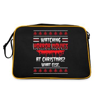 Les films d’horreur regardent les cinéphiles de Noël - Sac Retro - noir/or - Dos