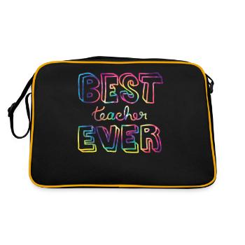 Bast Teacher Ever Math est ma confiture Math - Sac Retro - noir/or - Dos