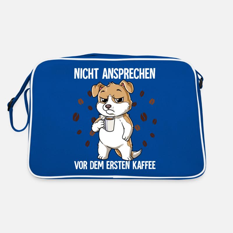Nicht Ansprechen Vor Dem Ersten Kaffee Hund Retro Tasche