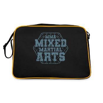 MMA Mixed Martial Arts Sport Käfig - Retro Tasche - Schwarz/Gold - Hinten