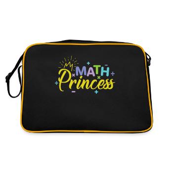 Math Princesse Génie Fille Enfant intelligent - Sac Retro - noir/or - Dos