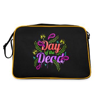 Logo avec épis de grain pour le jour des morts - Sac Retro - noir/or - Dos