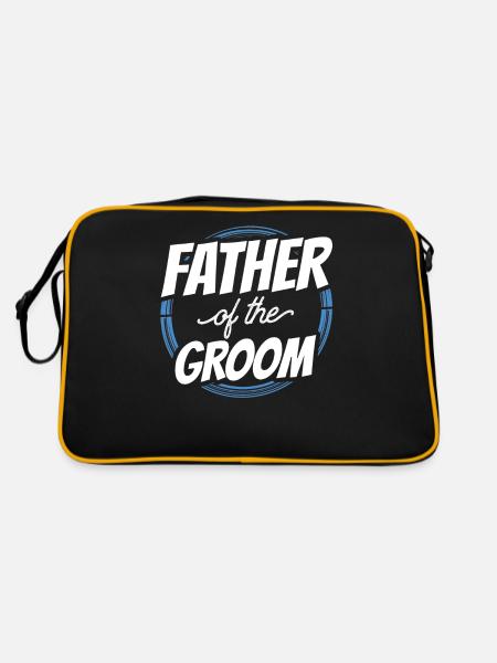 Mariage du marié père du marié - Sac Retro - noir/or - Dos