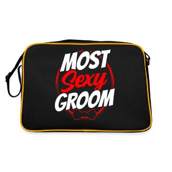 Sexy Groom Wedding Dictons Wedding Party - Sac Retro - noir/or - Dos