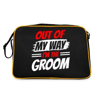 À l’écart, je suis le mariage de fête du marié - Sac Retro - noir/or - Dos
