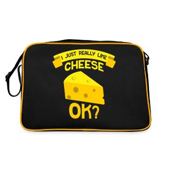 J’aime juste le fromage très sucré chers amoureux - Sac Retro - noir/or - Dos